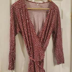 Wrap around heart dress